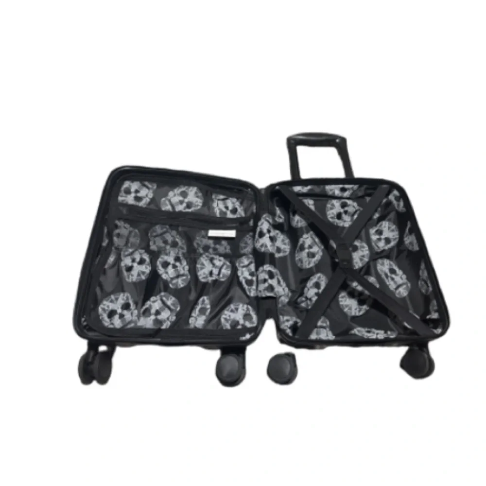 IT Luggage Skull 3D Embossed marbelized Hardside Spinner carryon Suitcase - Picture 8 of 11
